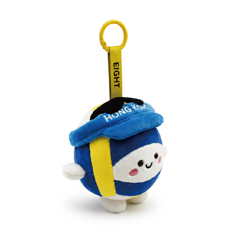 Round Plush Keychain with Embroidered Hat – Custom Mini Stuffed Animal (KJ3451)