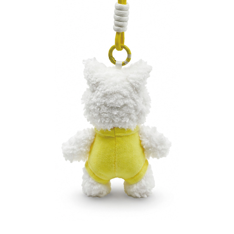 Curly Plush Duck Keychain – Custom Stuffed Animal Charm (KJ3452)