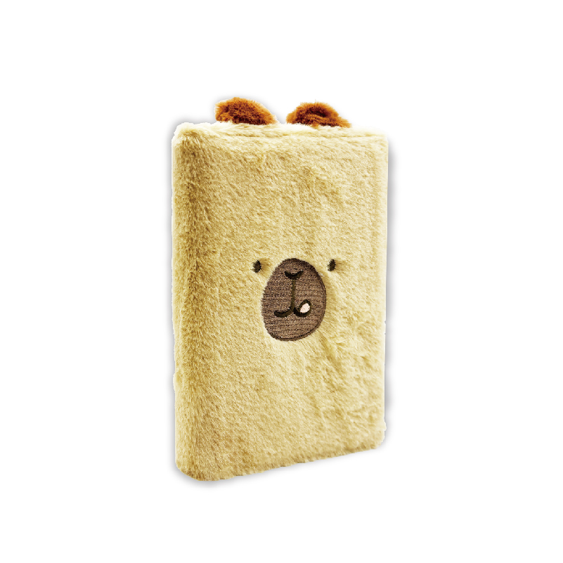 Capybara Plush Notebook with Pom-Pom Bookmark (KJ3463) — product view 2