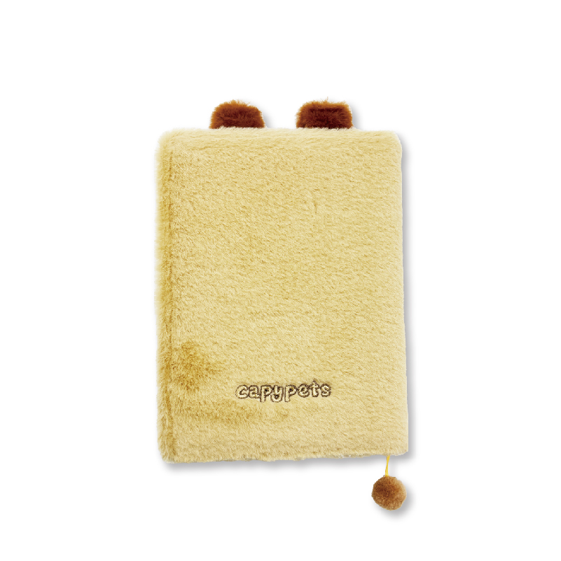 Capybara Plush Notebook with Pom-Pom Bookmark (KJ3463) — product view 3