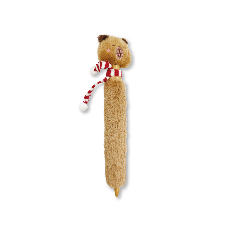 Capybara Plush Pen with Striped Scarf (KJ3464) — product view 2