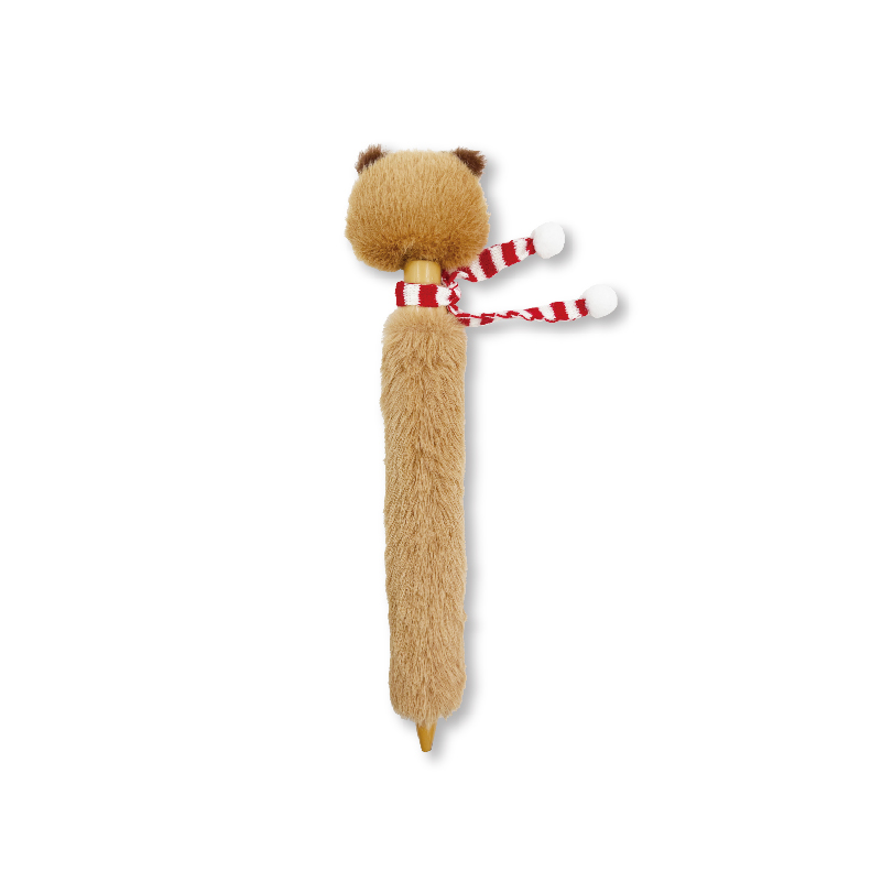 Capybara Plush Pen with Striped Scarf (KJ3464) — product view 3
