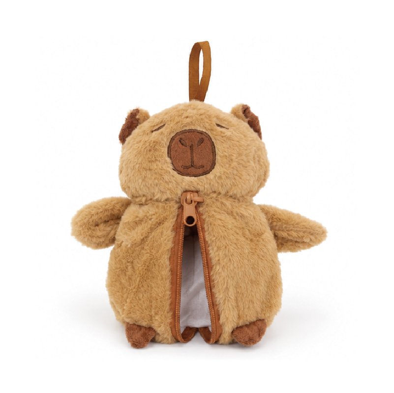 Capybara Plush Pencil Case – Soft Animal Stationery Pouch (KJ3467) — product view 4
