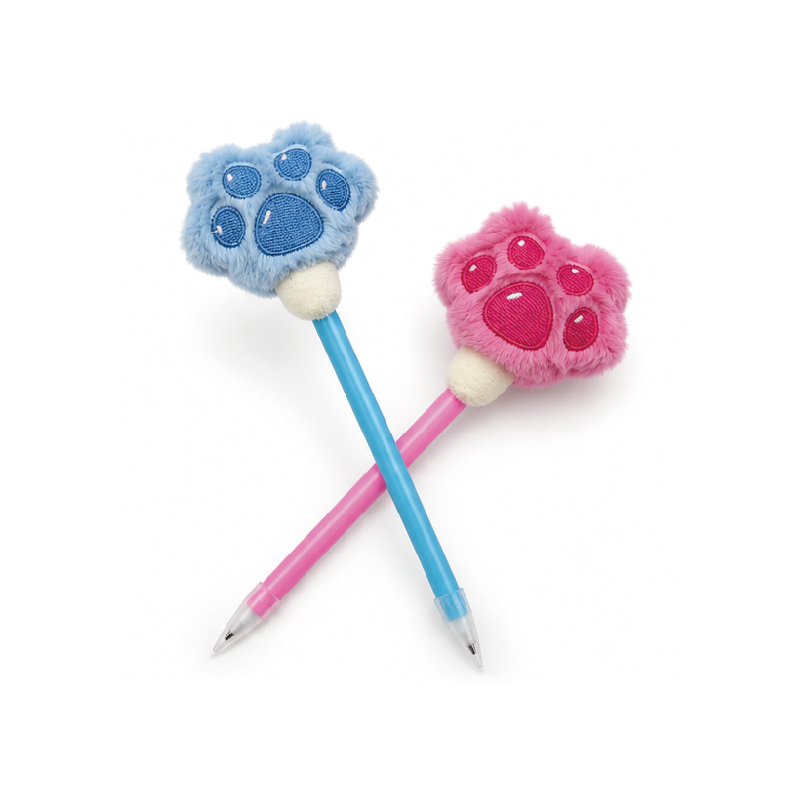Cat Paw Plush Pen – Embroidered Novelty Stationery (KJ3469) — product view 2