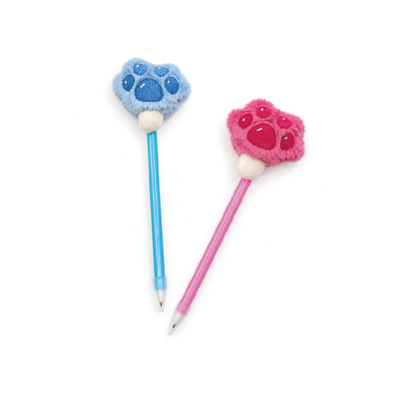 Cat Paw Plush Pen – Embroidered Novelty Stationery (KJ3469) — product view 3