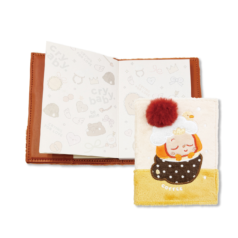 Cartoon Plush Notebook with Red Pom-Pom (KJ3470) — product view 4