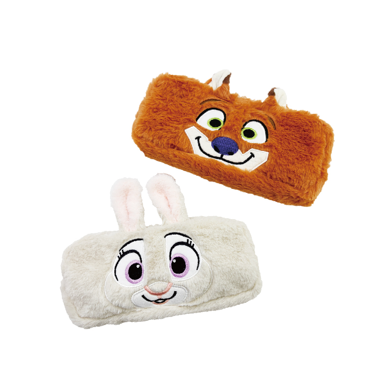 Nick and Judy Plush Pencil Case – Fox and Rabbit Designs (KJ3471) — product view 2