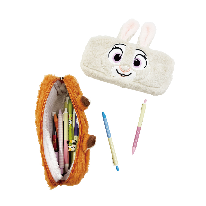 Nick and Judy Plush Pencil Case – Fox and Rabbit Designs (KJ3471) — product view 4