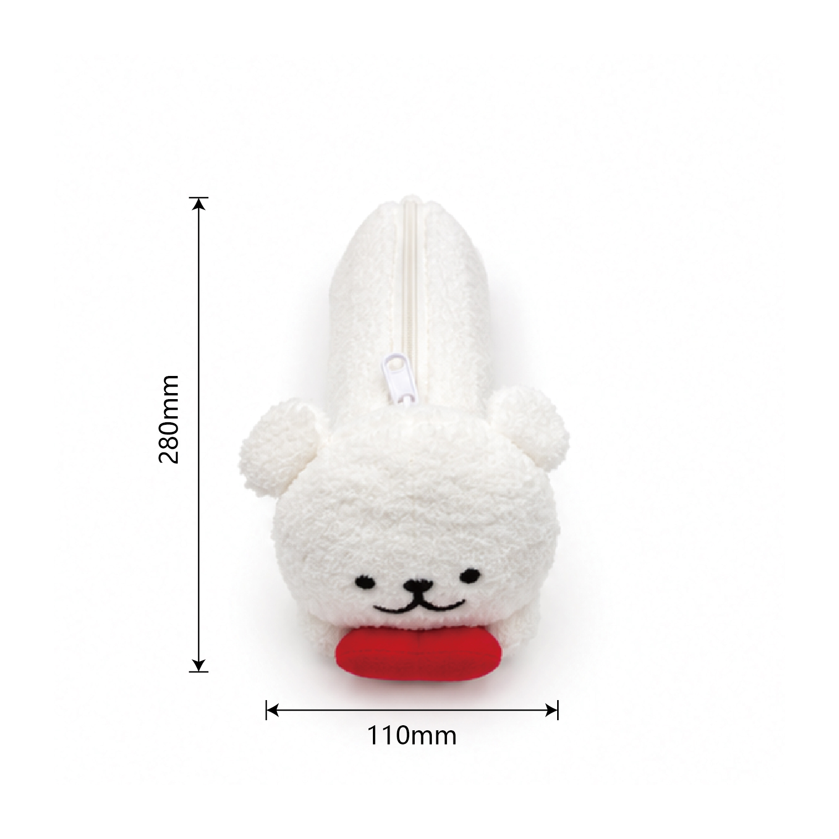 Maltese Dog Plush Pencil Case – White Puppy Stationery Pouch (KJ3472) — product view 1