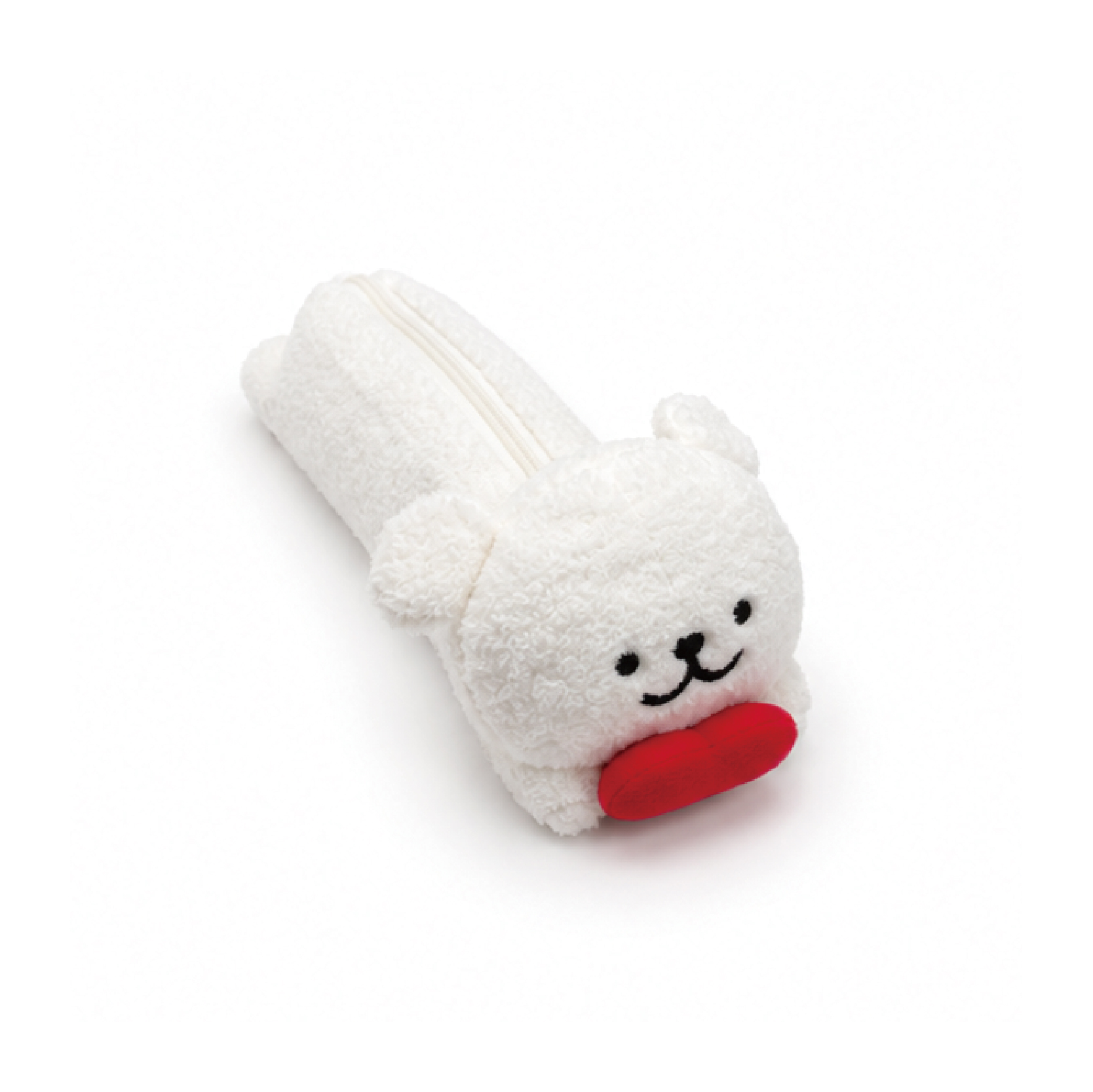 Maltese Dog Plush Pencil Case – White Puppy Stationery Pouch (KJ3472) — product view 2