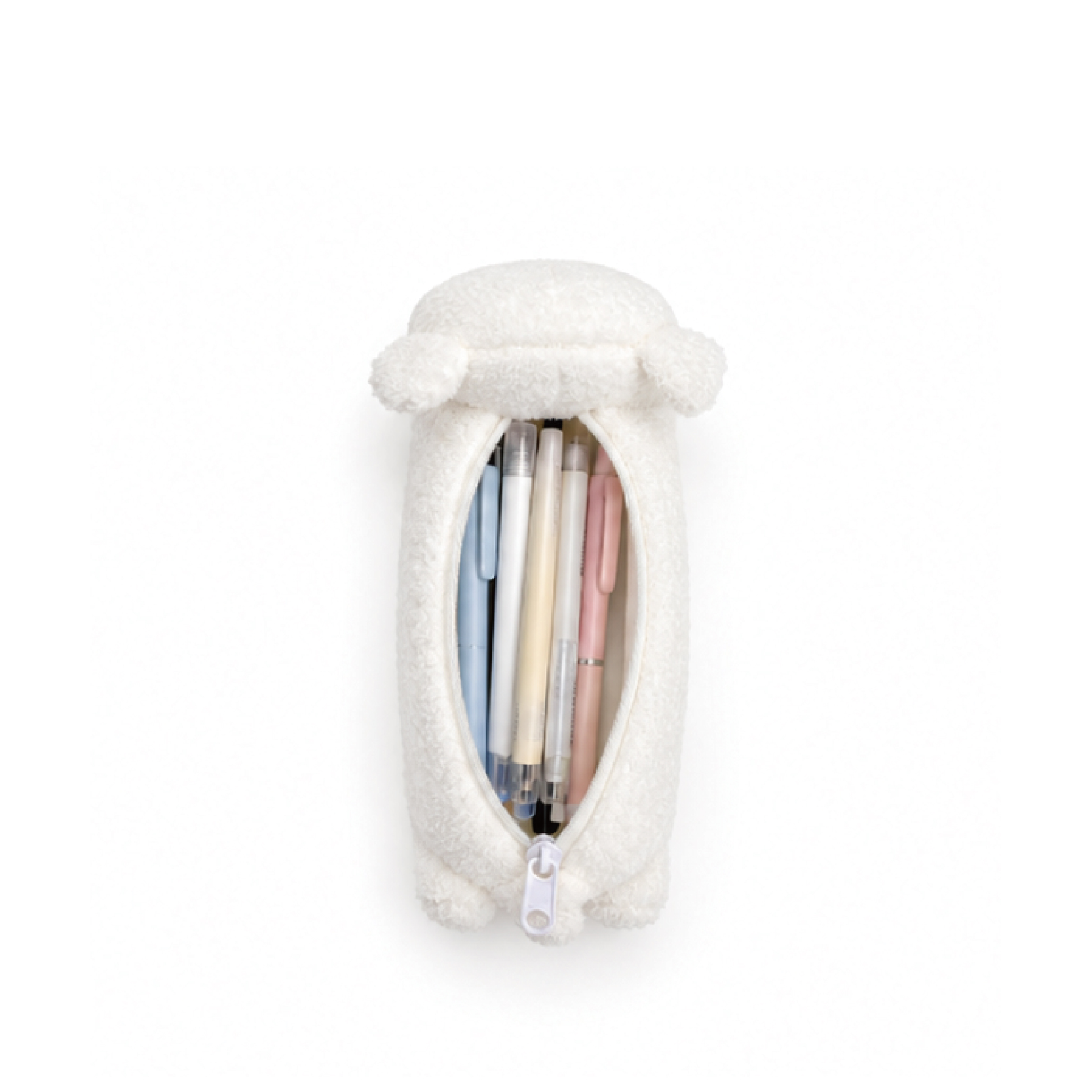 Maltese Dog Plush Pencil Case – White Puppy Stationery Pouch (KJ3472) — product view 4