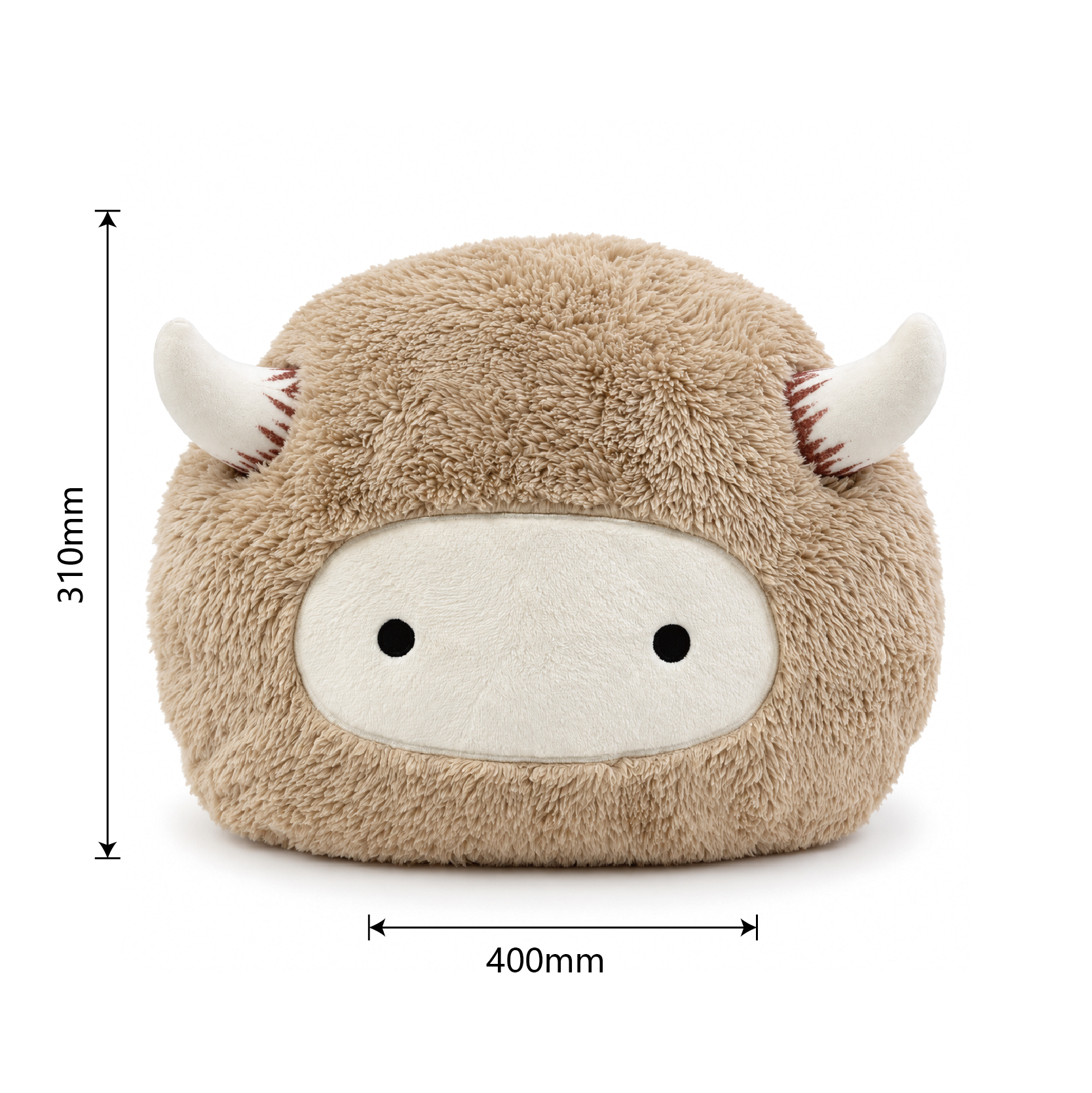 Fluffy Horned Plush Cushion KJ3475