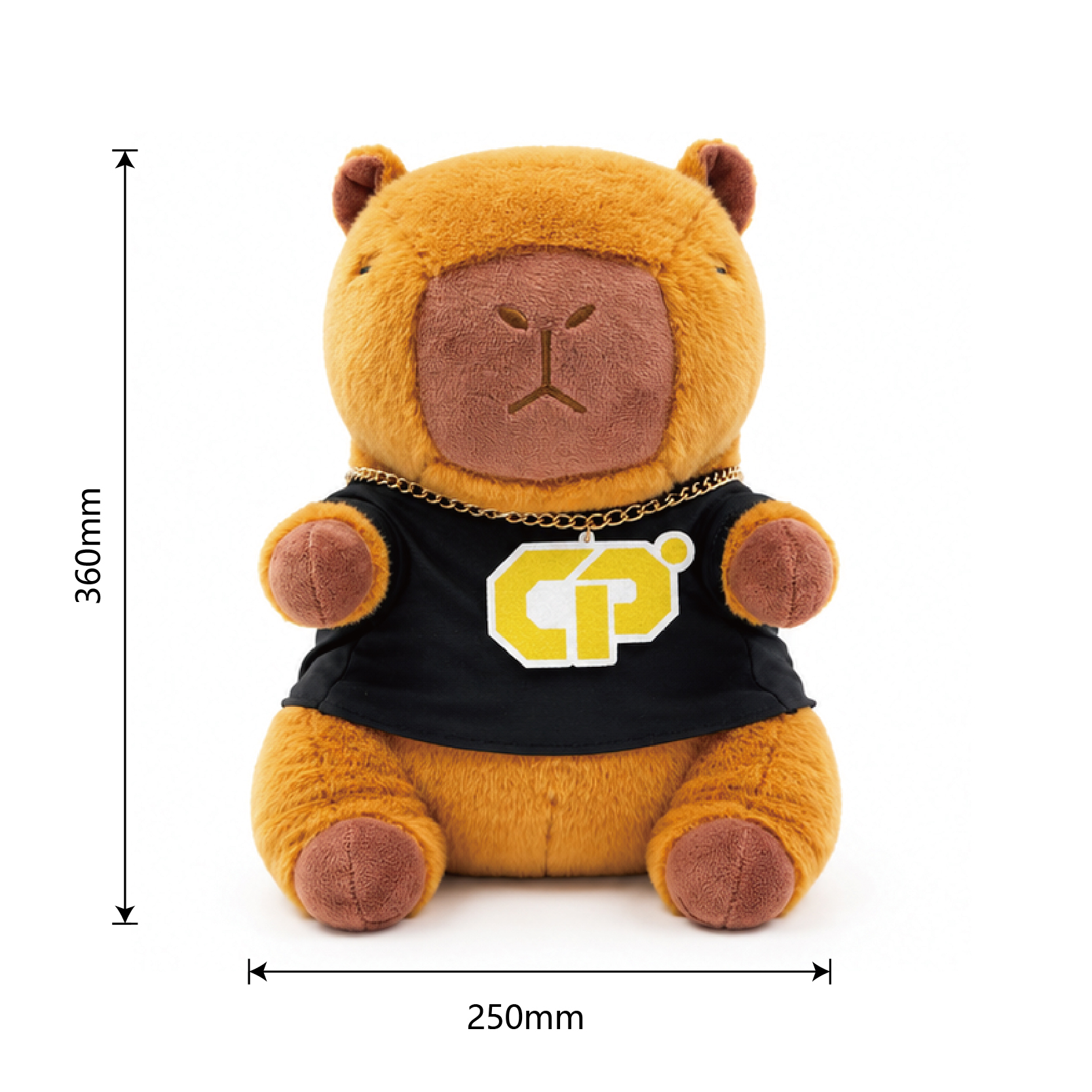 Capybara Plush Toy with Printed T-Shirt KJ3476
