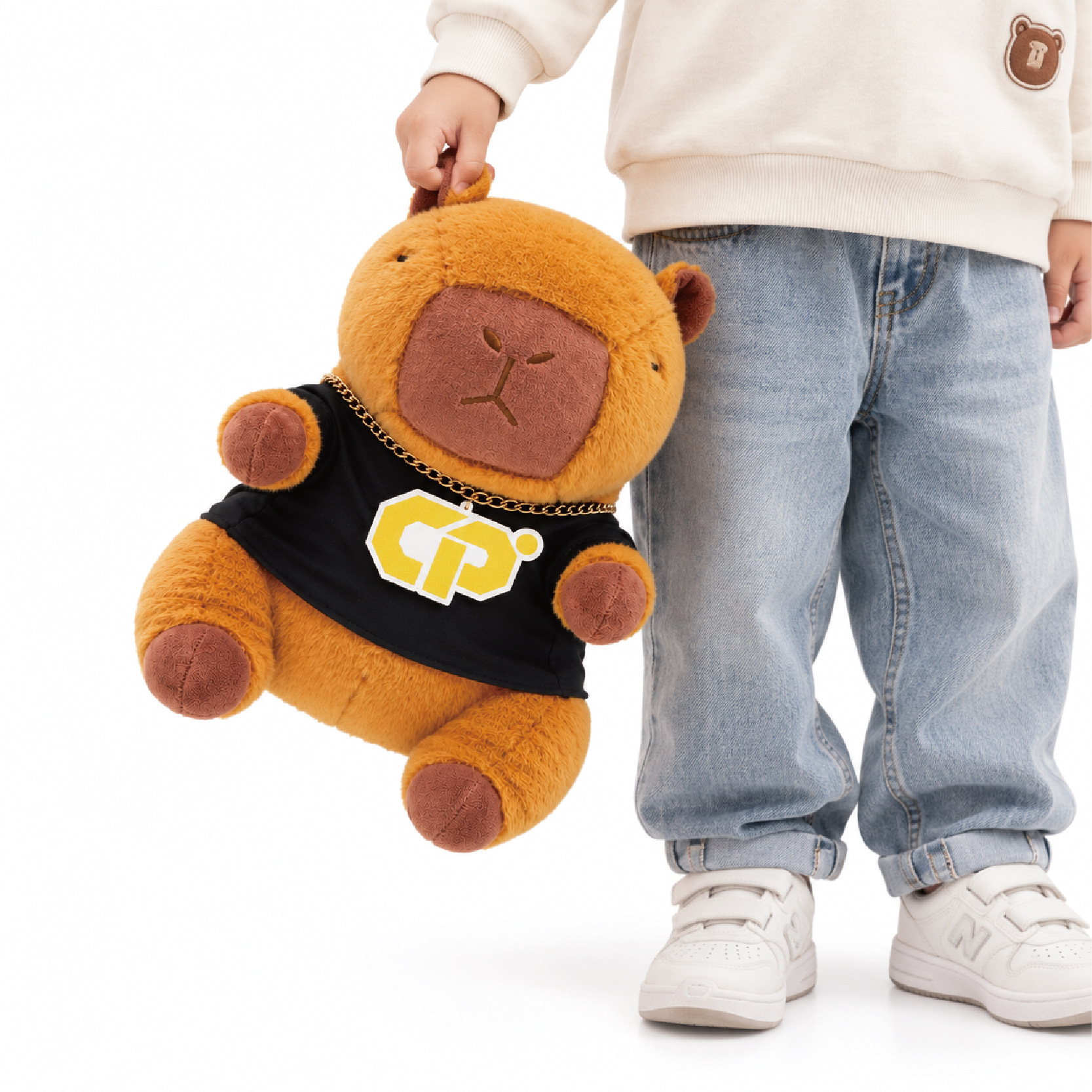 Capybara Plush Toy with Printed T-Shirt (KJ3476) - product view 4