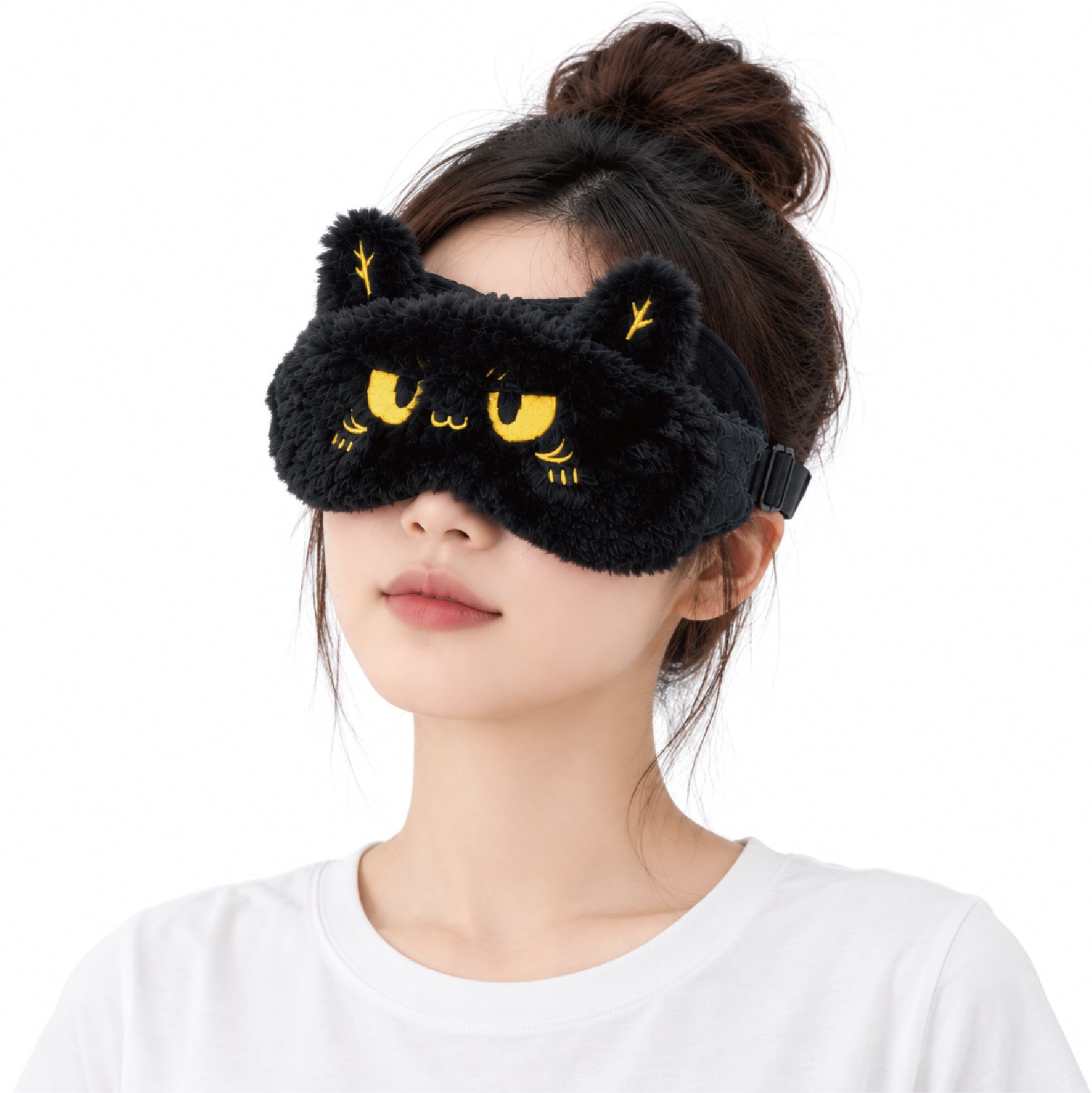 Fu Gui Rich Cat Foldable Plush Eye Mask (KJ3480) - product view 4