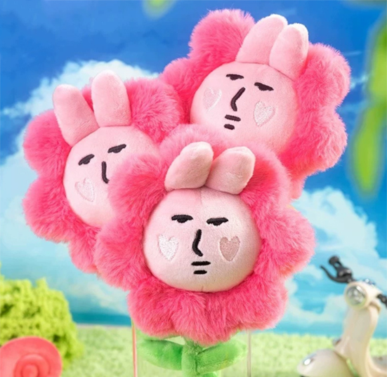 KJ3481 pink sunflower-shaped plush flowers