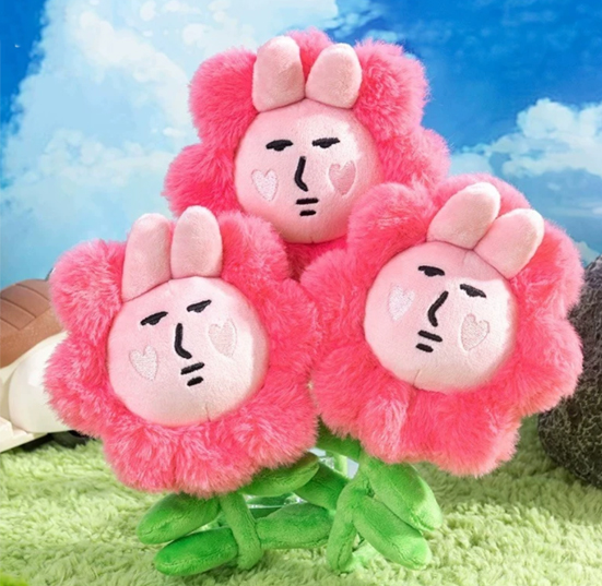 Pink Sunflower Plush Flower (KJ3481) - product view 2