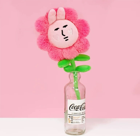 Pink Sunflower Plush Flower (KJ3481) - product view 3