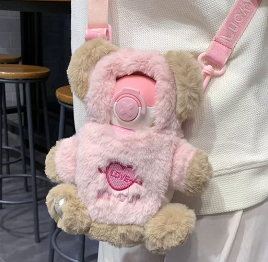 Crossbody Plush Cup Sleeve (KJ3484) - product view 4
