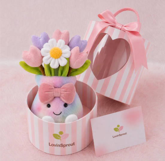 Tie-Dye Plush Flower Bouquet (KJ3485) - product view 2