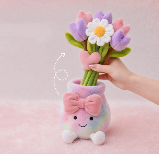 Tie-Dye Plush Flower Bouquet (KJ3485) - product view 3
