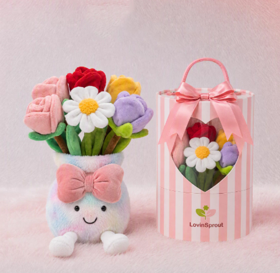 Tie-Dye Plush Flower Bouquet (KJ3485) - product view 4