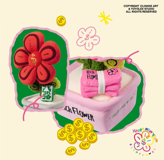 Rich Flower Plush Potted Decoration (KJ3486) - product view 2