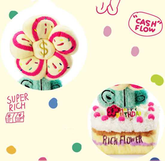 Rich Flower Plush Potted Decoration (KJ3486) - product view 5